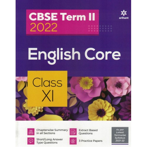 ARIHANT CBSE TERM 2 2022 ENGLISH CORE CLASS 11 KS01671 