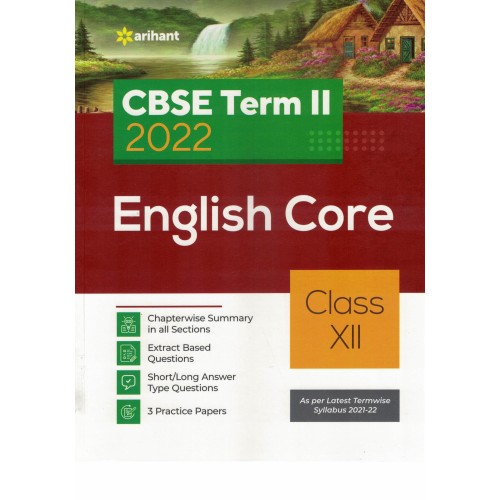 ARIHANT CBSE TERM 2 2022 ENGLISH CORE CLASS 12 KS01676 