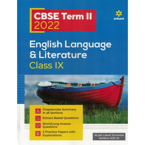 ARIHANT CBSE TERM 2 2022 ENGLISH LANGUAGE AND LITERATURE CLASS 9 KS01658 