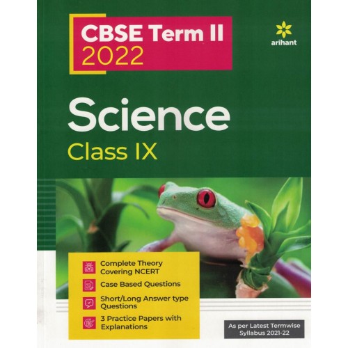 ARIHANT CBSE TERM 2 2022 SCIENCE CLASS 9 KS01656 