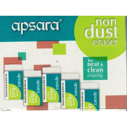 Apsara Non Dust Eraser (Pack of 5)KS01383