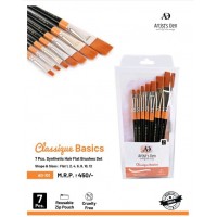 Classigue Basics Synthetic Hair Flat Brush ( Set of of 7 Brush) KS01438
