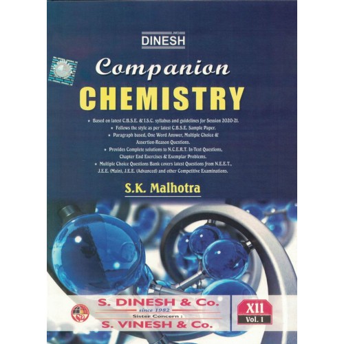 Dinesh Companion Chemistry Vol.1-2 based on latest cbse & isc syllabus Class 12th KS00347