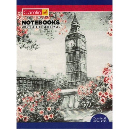 Note book camlin 180 Page  A4  Crown Singe Line Size 24 x 18 KS00144  (Pack of 6 Notebooks)
