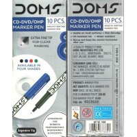 Doms CD DVD Marker Pen 10 Pcs Blue   KS01307