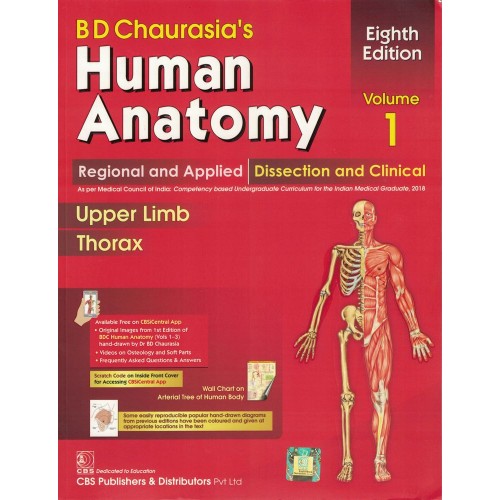 Human Anatomy 4 Volume Set (Vol.1 to Vol.4) By B.D.Chaurasia KS00013