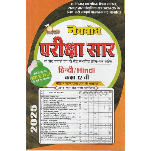 NAVBODH PARIKSHA SAAR HINDI CLASS 12TH 2025 KS00901