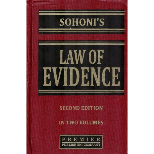 PREMIER SOHONI'S LAW OF EVIDENCE SECOND EDITION  1 SET OF 2(ENGLISH) KSLAW01504 